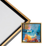 "Cardinali Renewal Core 3/4"" Deep Floater Frame Black/Antique Gold 5x5"
