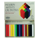 Holbein Oil Pastel Cardboard Set of 15 Assorted Colors