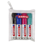 Edding Mini Permanent Marker .5mm Pack of 4 Assorted Colors