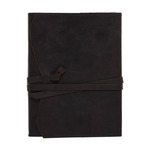 Opus Genuine Leather Journal Wrap 6" x 8" Espresso Black