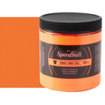 Speedball Fabric Screen Printing Ink 8 oz Jar - Fluorescent Orange