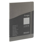 Fabriano EcoQua+ Notebook 8.3 x 11.7" Grid Stitch-Bound Grey