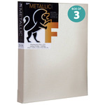 Fredrix Metallic Canvas Pearl 1 3/8" Deep 9 x 12 Box of 3