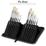 Pro Stroke Premium White Bristle Short-Handle Brush Set