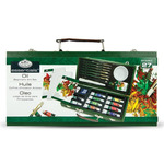 27pc Royal Brush Essentials Beginner Oil Paint Wood Box Set
