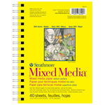 Strathmore Mixed Media 300 Series Spiral Bound Pad (117 lb., 40 Sheets Vellum) 5.5x8.5"