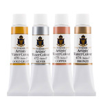 Turner Concentrated Artists' Watercolors- Professional Set Fine Metals Set of 4 15 ml Tubes - Fine Metals