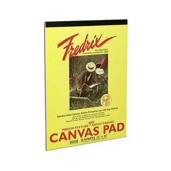 Fredrix Canvas Pad 9x12" Acrylic Primed 10 Sheets 7oz