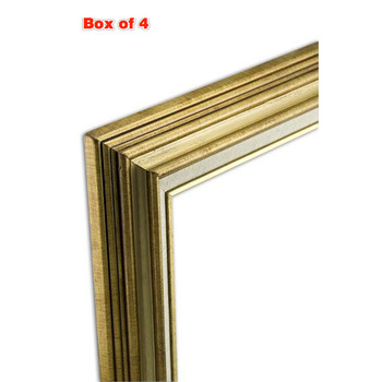 Accent Wood Frame Box of 4 Gold Wash 24X30