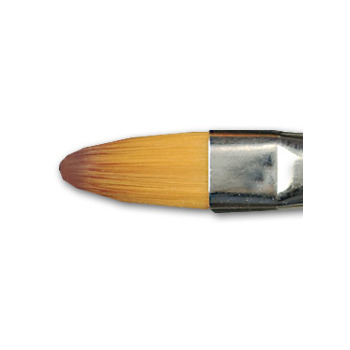 Richeson Orange Synthetic Brush Series 9165 Filbert #4