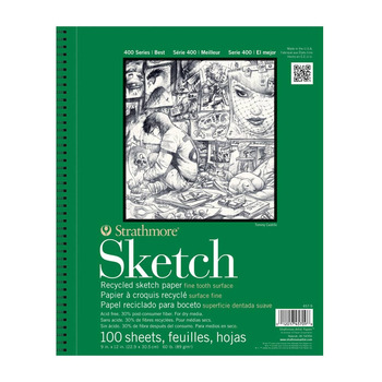 Strathmore 400 Series Recycled Sketch Pad 11" x 14" (100 Sheets Fine Tooth)