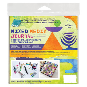 Grafix Mixed Media .010 Opaque White Dura-Bright 6x6 Disc-Bound Journal