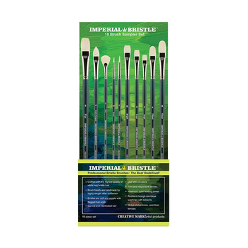 Imperial Professional Chungking Hog Bristle Brush Set of 10, Assorted Sizes