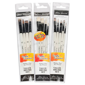Simply Simmons Oil And Acrylic Brushes Wallet Sets