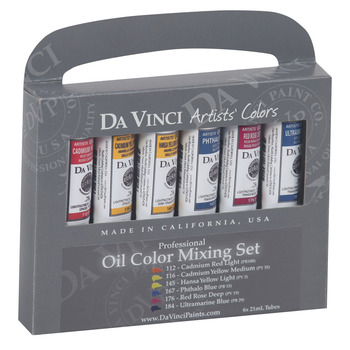 Da Vinci Artists' Oil Color Mixing Set of 6, 21ml Tubes