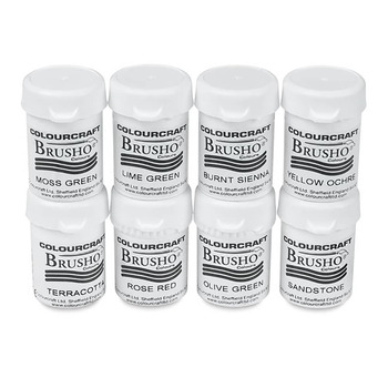 Brusho Crystal Watercolours Assorted Set of 8,15 grams