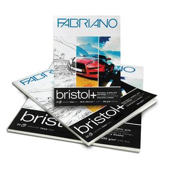9x12" Fabriano Bristol+ Pad (20 sheets)