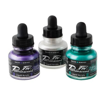 B2GO FW 1OZ PEARLESCENT INKS Limited time! Get 3, for Price of 2! THREE 1 oz Bottles - Assorted Pearl Colors