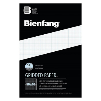 Bienfang Gridded Paper 10"x10" Grid, 11"x17"