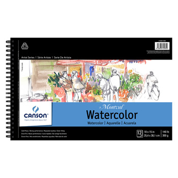 Canson Montval Spiral Watercolor Pad 10" x 15"