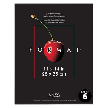 MCS Format Frame Black - Black, 11" x 14" (Box of 6)