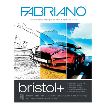 Fabriano Bristol+ Paper Pad, 11"x14" (20-Sheet)