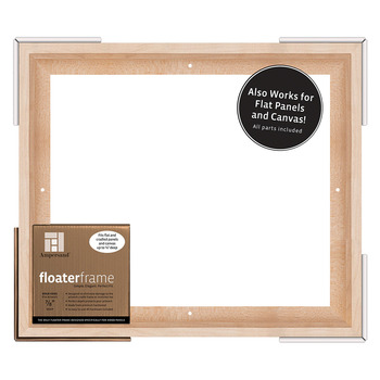 Ampersand Wood Panel floater Frame BOLD 7/8" Depth Maple 11X14 In