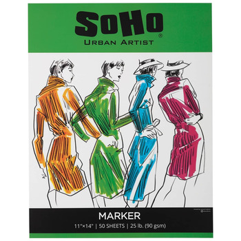 SoHo Marker Paper Pad 11"x14", 50 Sheets