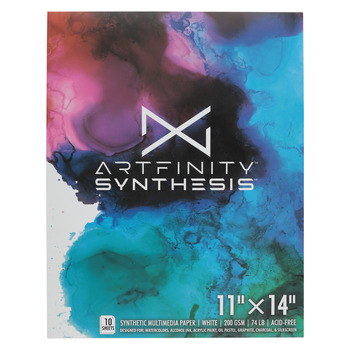 Artfinity Synthesis Multimedia Watercolor Paper Pad, 11"x14", 10 Sheets