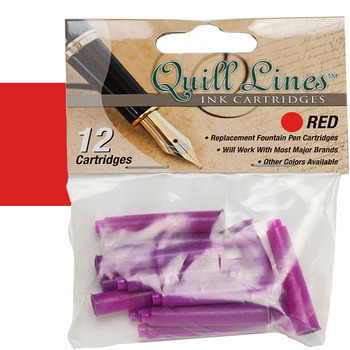 Quill Lines Replacement Cartridge 12-Pack - Red