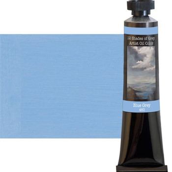 12 Shades Of Grey Oil Paint, Blue Grey 50ml Tube