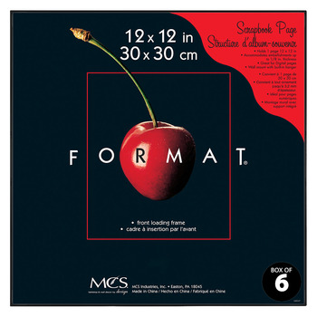 MCS Format Frame Black - Black, 12" x 12" (Box of 6)