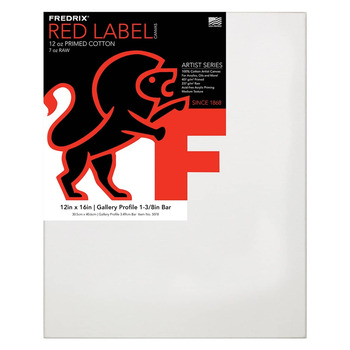 Fredrix Red Label 1-3/8" Deep Medium Tooth 12x16 Canvas