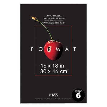 MCS Format Frame Black - Black, 12" x 18" (Box of 6)
