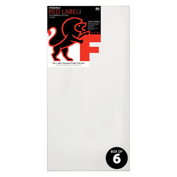 Fredrix Red Label Medium Texture Duck 3/4" Profile - 15" x 30" (Box of 6)