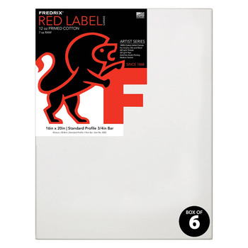 Fredrix Red Label Medium Texture Duck 3/4" Profile - 16" x 20" (Box of 6)