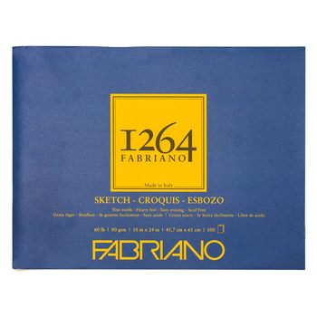 Fabriano 1264 Sketch Paper Pad - 18"x24", 60lb (100-Sheet)