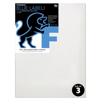 Fredrix Blue Label 1-3/8 Deep Ultrasmooth 18x24 Gallery Wrap (Box of 3)