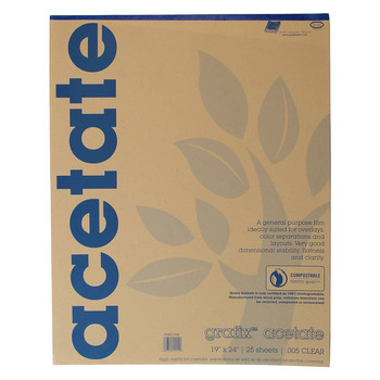 Grafix Biodegradable Clear Acetate .005 Pad, 19"x24"
