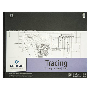 Canson Artist Tracing Paper Pad 19"x24", 50 Sheets