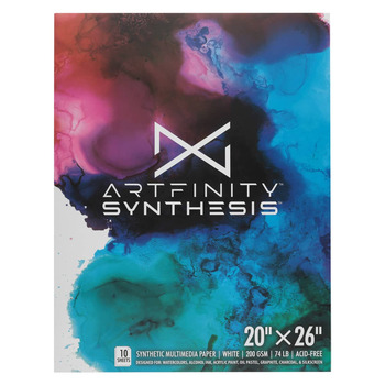 Artfinity Synthesis Multimedia Watercolor Paper Pad, 20"x26", 10 Sheets
