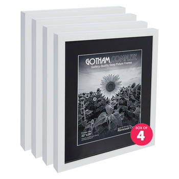 Gotham Complete White, 22"x28" Frame w/ Acrylic + Backing (Box of 4)