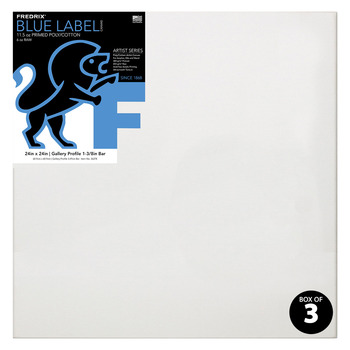 Fredrix Blue Label 1-3/8 Deep Ultrasmooth 24x24 Gallery Wrap (Box of 3)