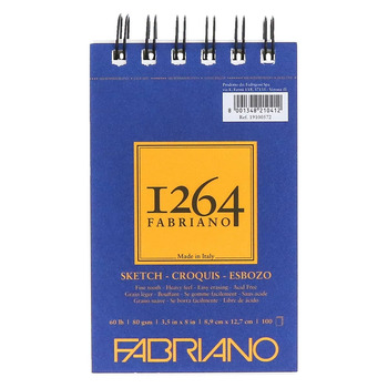 Fabriano 1264 Sketch Spiral Pad - 3.5"x5", 60lb (100-Sheet)