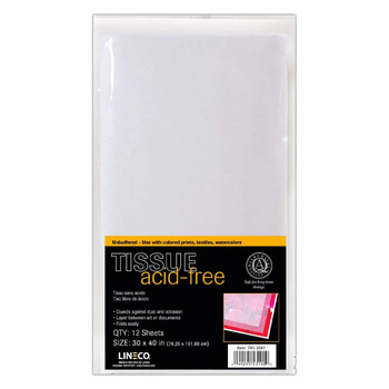 Lineco Unbuffered Acid-Free Interleaving Tissue Paper - 30"x40" (12-Sheets)