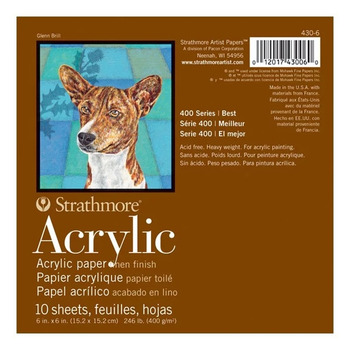Strathmore 400 Series Acrylic Pads 12" x 12" 246 lb (10 Sheets)