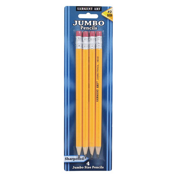 Sargent Art Jumbo Pencil Pack of 4, 7"