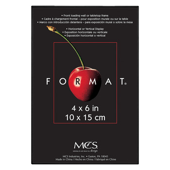 MCS Format Frame Black - Black, 4" x 6"