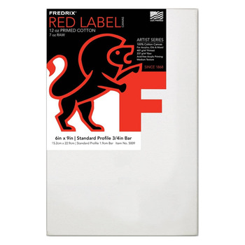 Fredrix Red Label Medium Texture Duck 3/4" Profile - 6" x 9" (Single)
