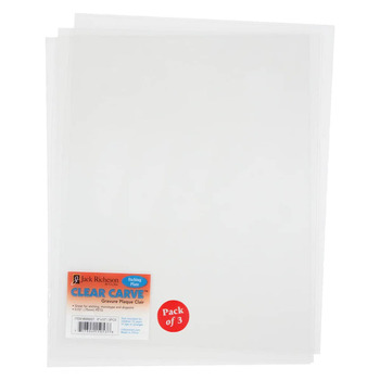 Jack Richeson Clear Carve Etching Plates, 8"x10" (3-Pack)
